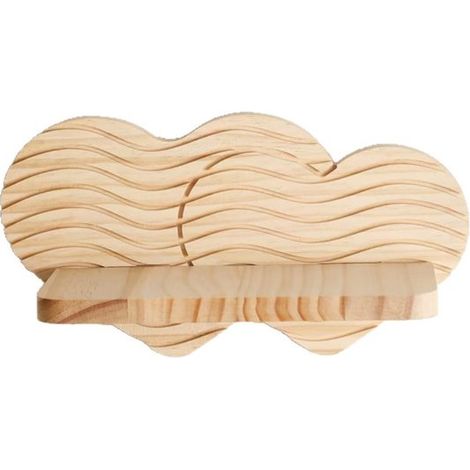 1 Supporto per piante in legno a forma di cuore, soluzione di archiviazione multifunzionale, robusto e durevole, 35 × 23 × 4 cm, colore legno naturale (1/5)