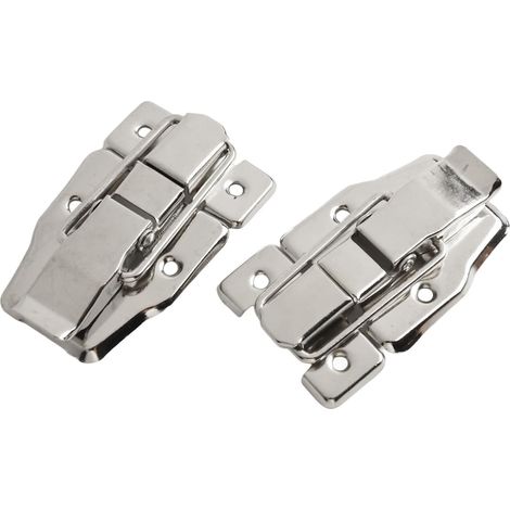 Boîte à serrure levier argentée, 78 x 48 mm, pour valise, outils (1/5)