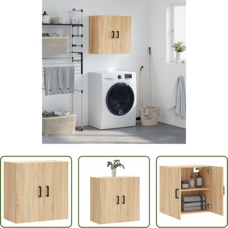 vidaXL Sonoma-Eiche - Wandschrank Sonoma-Eiche 60x31x60 cm Holzwerkstoff (1/5)