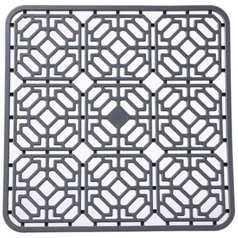 Silikon-Spülbeckenmatte, Spülbeckenmatte: Spülbecken-Abflussmatte, 30 x 30 cm, Abflussmatte, Geschirrspülen, rechteckige Matte, Küchenspülbeckenmatte, für Besteck, Obst und Gemüse (1/5)