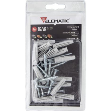 ELEMATIC TASSELLO T6 VA  5X25 C/VITE CONF. 100 PZ