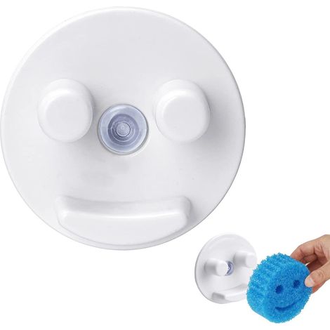 1 support de rangement pour éponges avec visage souriant, pour évier de cuisine ou de salle de bain (1/5)