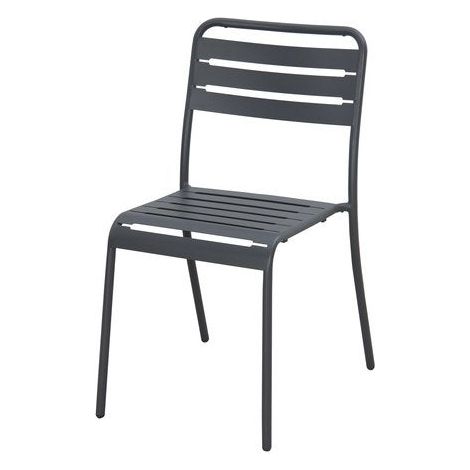 Sedia da giardino in acciaio caffè antracite Centrale Brico
