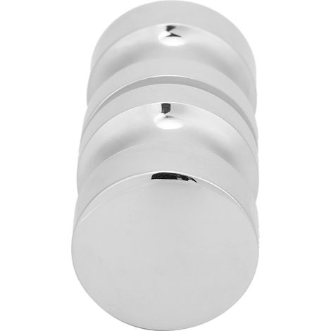 Poignée pour Porte de Douche en Verre - Accessoire de Salle de Bain - Matériel de Porte en Aluminium à Surface Miroir - Dimension 8mm - Kit Simple Trou avec Joints Protégés (1/5)