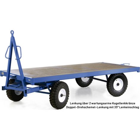 Bako Logistiksysteme Industrie-Anhänger mit 35º Doppel-Drehschemel 5t Traglast Vollgummi 2500x1250mm (1/2)
