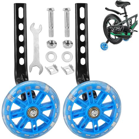 2 Roues stabilisatrices, Réglables, Métal et Caoutchouc, Vélo enfant 12-20 pouces (1/5)