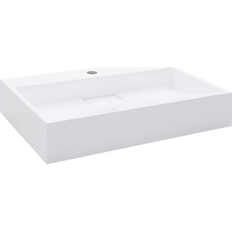 Lavabo 60 x 38 cm mineralguss/marmo bianco 020002633