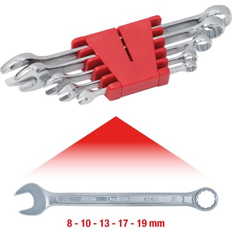 KS Tools Ringmaulschlüssel-Satz, abgewinkelt, 5-tlg 8-19mm - 517.0045 (1/3)