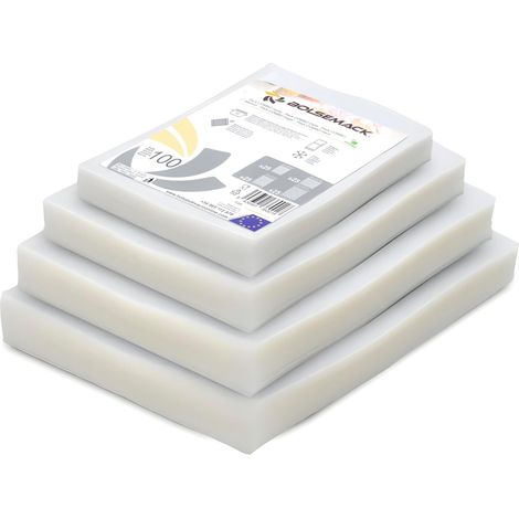 Sacs Sous Vide Gaufrés Combo Maison 4 Tailles: 15x20, 17x25, 20x20, 20x30 cm (1/5)