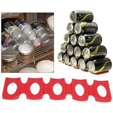 Tapis Rangement Frigo Organisateur en Silicone(Rouge), Support Bouteille Vin Support pour Bière Tapis pour Ranger Bouteille Frigo Organisation (1/4)