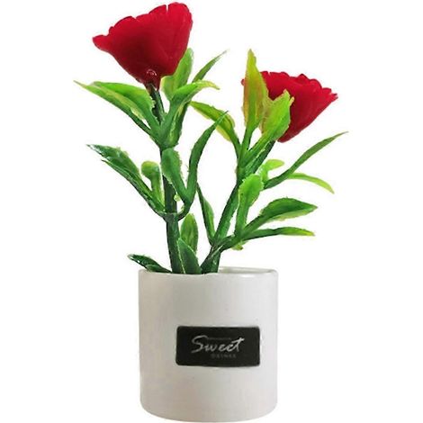 Plante en pot pour maison de poupée, pot de rose miniature, forme réaliste, modèle de plante pour maison de poupée, intérieur (1/5)