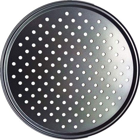 Plaque A Pizza Perforee - Acier Au Carbone - Antiadherent - 32 Cm De Diametre - Pour Four Et Grill - 1 Piece (1/5)