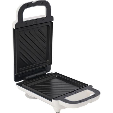 Weiß Presse Sandwichmaker, Frühstücks Sandwichmaker Grill Elektrischer Sandwichmaker, für Büros Wohnheimen Küchen 24 x 15 x 9.5cm