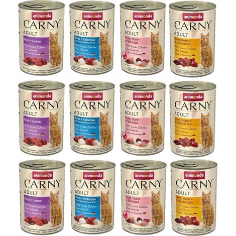 ANIMONDA Carny Adult, mezcla de sabores para gatos, 12 x 400 g (1/5)