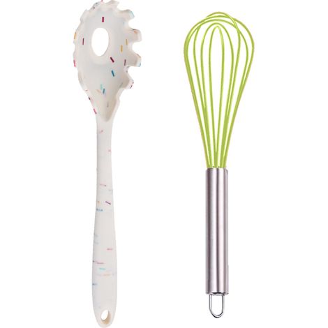 Ensemble Ustensiles Cuisine Silicone - Resistante Chaleur Pour Casseroles Antiadhesives - Lavable Lave Vaisselle - Lot De 5 Pieces (1/5)