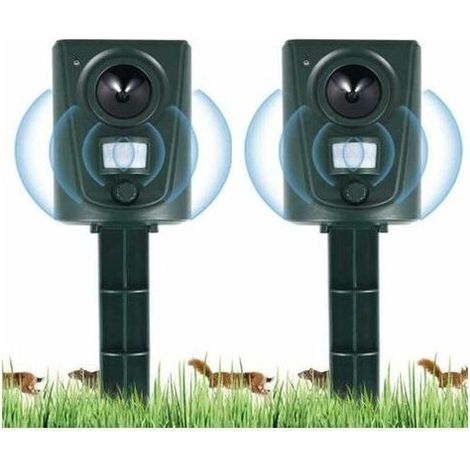 Ultraschall-Katzen- und Hundeabwehrgerät – Bewegungsmelder bis 30 m – Wasserdicht und wetterfest – Für Gärten und landwirtschaftliche Betriebe (1/5)