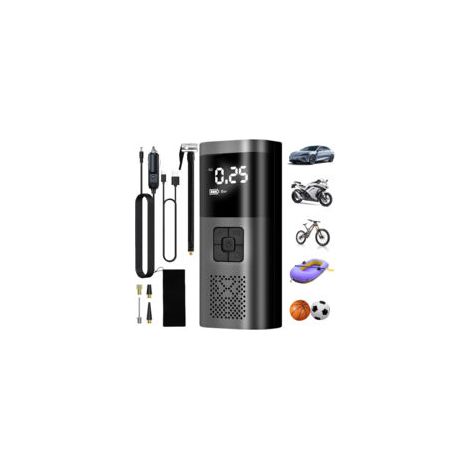 Autoreifenfüller, kabelloser, tragbarer 6000-mAh-Luftkompressor, 150 psi, mit digitalem LCD-Display, elektrische Fahrradpumpe mit LED-Licht für Motorrad, Roller, Auto