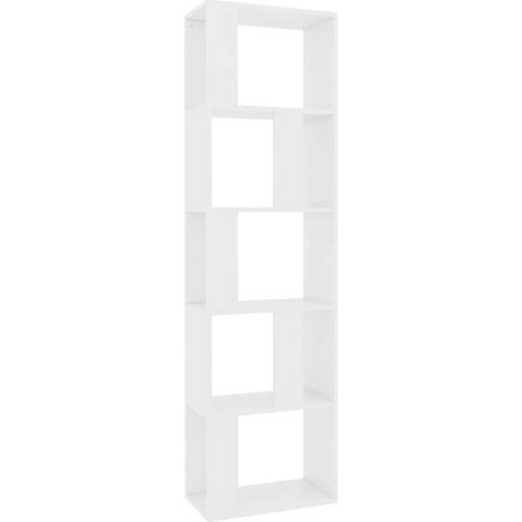 Maison Exclusive - Estantería/divisor madera contrachapada blanco (1/5)