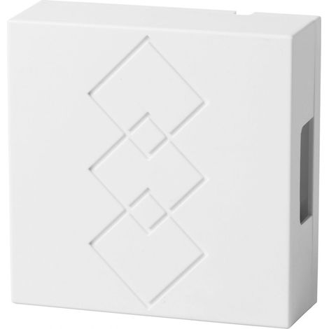 Heidemann Zweiklang-Gong Lumen reinweiß 118x118x44mm Klingeltransformator 82 dB