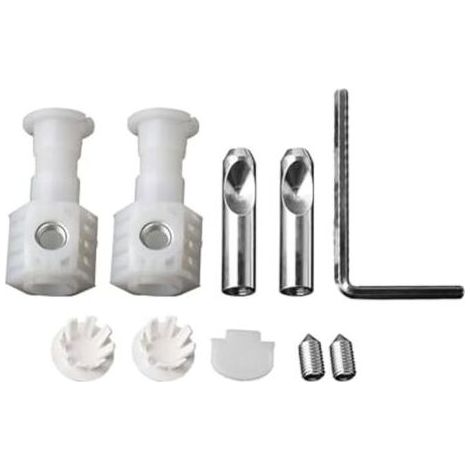 Befestigungsset für wandhängende Toiletten – Universelle Metallschrauben – Einfache und sichere Montage – Strapazierfähiges Nylonmaterial (1/5)
