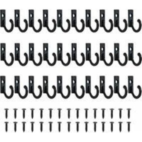 Set mit 30 kleinen Vintage-Haken, Wandhaken für Schlüsselhalter, Hängehaken, Schmuckhaken, Schlüsselhaken für Kleidung, Kleiderhaken mit Schrauben, Wandgarderobe für Badezimmer (1/4)