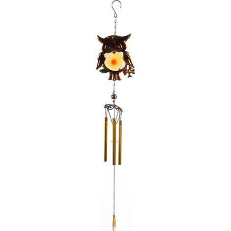 Carillon éolien en verre en forme de hibou, décoration suspendue, musique relaxante, pour la maison, le jardin, le balcon, la cour, l'église, les fêtes et Noël (1/4)