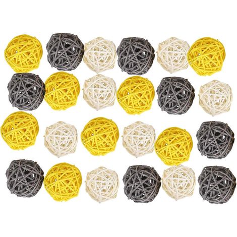 Boules de rotin, 24 pièces, boules décoratives de 5 cm pour vases et bols (1/5)