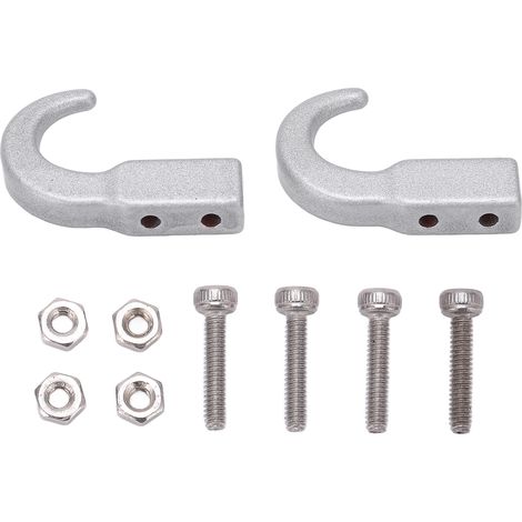 Stück Abschlepphaken aus Zinklegierung für RC-Modelle, Metallimitat für SCX10 1/10 Offroad-Fahrzeuge – Silber (1/5)