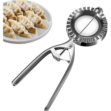 Façonneuse à pâte - Appareil à raviolis - Préparation de snacks - Acier inoxydable - 36 x 9 cm - Couleur argent (1/5)
