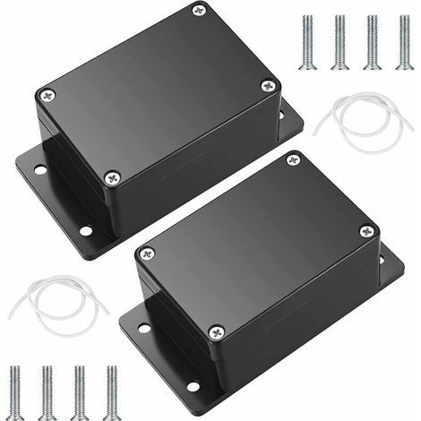 Boîte de dérivation étanche IP65 – 2 pièces 100 x 68 x 50 mm – ABS noir pour installations intérieures et extérieures – Protection optimale câbles (1/5)