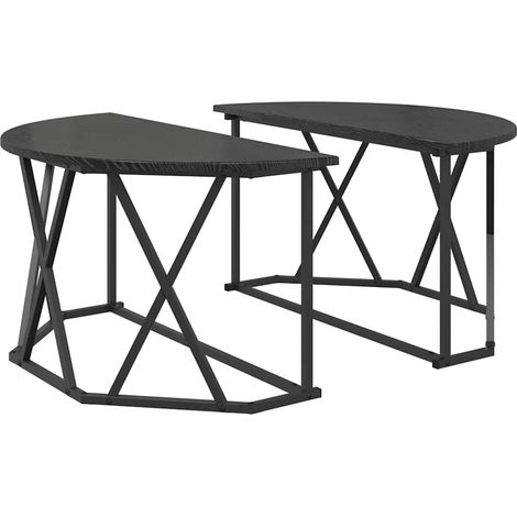 Table basse,Table d'appoint,Table de Salon Chêne noir 80 x 80 x 42 cm CFW68461 (1/5)