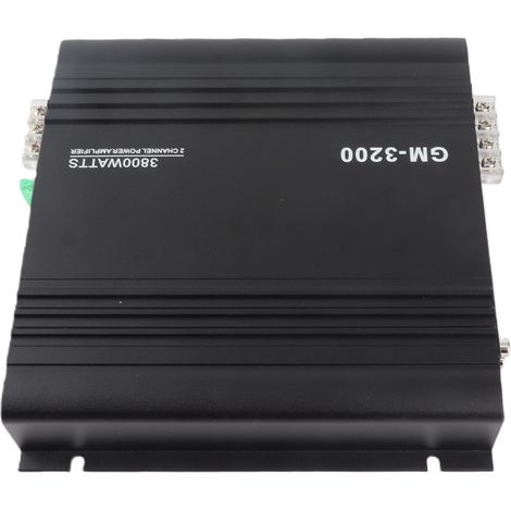 Amplificateur audio voiture 3800W 2 canaux aluminium noir Hi-Fi stéréo 12V dissipation thermique rapide protection court-circuit (1/4)
