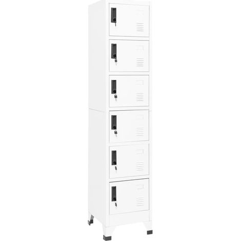 Taquilla de acero blanco 38x40x180 cm vidaXL