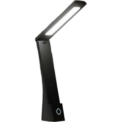 Lampe de bureau LED réglable, rechargeable, lampe de chevet LED, lampe de lecture pliable, petite lampe de bureau, noir résistant (1/4)