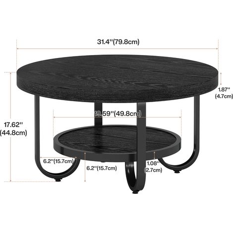 Table basse ronde, table cocktail, table centrale 2 niveaux (table seule) (1/5)