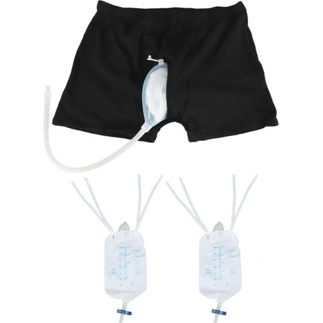 Sac Urinaire Homme Portable à Ceinture Élastique Réutilisable pour Incontinence Adulte