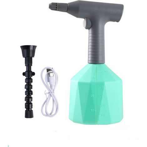 Electric Sprayer with Misting Nozzle, Portable Water Sprayer for Lawn and Garden (Green 1L) (1/4)