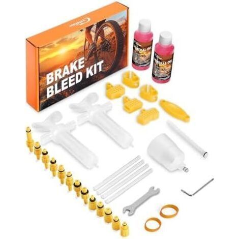 Kit Purge Frein pour Shimano, TEKTRO, TRP Les Freins Hydrauliques. Comprend de Liquide Mineral et Une Mode d'emploi (120ML) - 120ML (1/5)