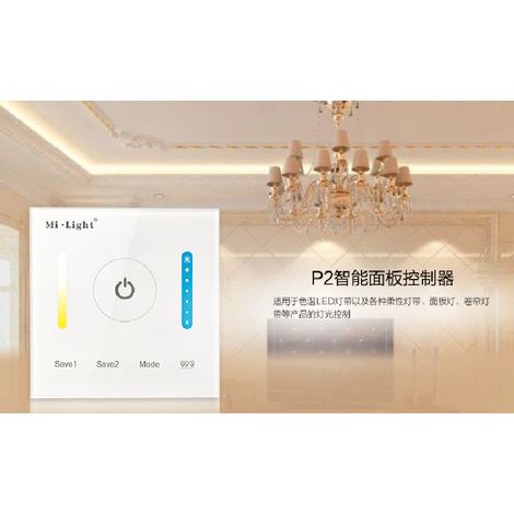 Contrôleur intelligent de température de couleur pour panneaux lumineux, contrôleur de bande lumineuse à température de couleur, contrôleur de température de couleur 2,4 GHz P2
