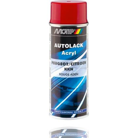 Peinture carrosserie rouge aden, Peugeot KKN, 400ml - Motip