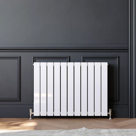 ELEGANT 600 x 836 mm White Horizontal Designer Radiator Double Column Flat Panel Radiator Heater (1/5)