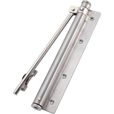 Kit d'ouvre-portes automatiques Ferme-portes en acier inoxydable Ferme-portes domestiques simples avec ressorts réglables et ferme-portes légers à amortissement automatique pour accessoires de portail (1/5)