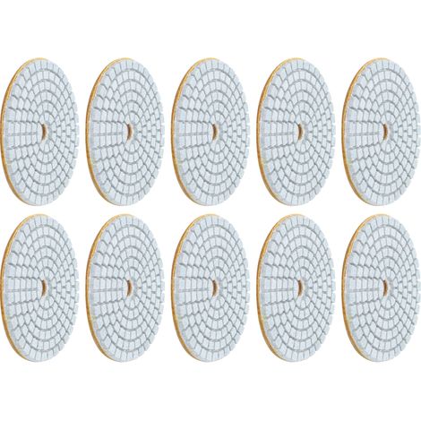 Lot de 10 disques de polissage diamantés à eau de 7,6 cm (3 pouces), grain 150, pour granit et marbre. (1/5)