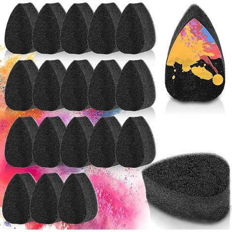 Lot de 20 éponges à maquillage haute densité, en forme de pétale et de larme, adaptées au maquillage, à la peinture, au body painting et à d'autres occasions, et peuvent être utilisées pour Halloween, (1/5)