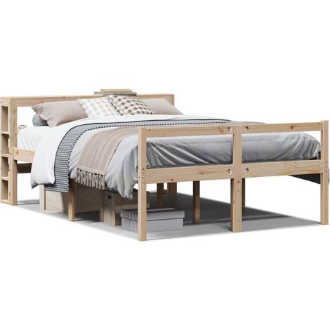 Maison Exclusive - Seniorenbett mit Kopfteil 120x190 cm Massivhol