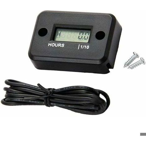 Compteur Moto,Étanche Affichage LCD Compteur horaire numérique Minuterie de jauge pour Quad Moto Motoneige motocross pit bike t (1/5)