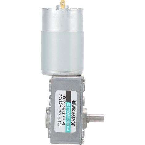 Moteur à engrenage à vis sans fin DC 12V, couple élevé, basse vitesse, contrôle bidirectionnel, micro motoréducteur XD40WB-555YSF, 150 tr/min, pour automatismes et bricolage (1/5)