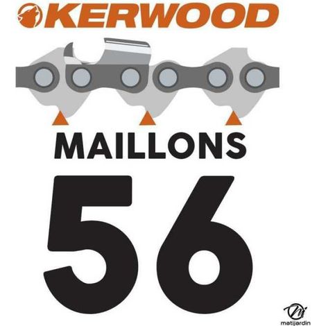 Guide tronçonneuse Kerwood 40 cm 3/8" LP. 1,3 mm. 56 maillons. 16B2KCWH (1/5)