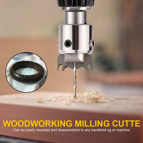 Set zur Herstellung dicker Holzringe, Stahlbohrer für Holzperlen, Heimwerkerwerkzeug für die Anfertigung personalisierter Holzringe und Schmuckstücke (1/5)