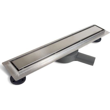 Balneo  Bonde de sol linéaire 360° 2 en 1 - 80 cm - Siphon rotatif - Chromée - Métal